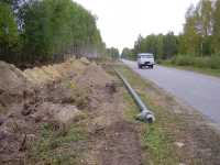 Газопровод вышел из Тумботино в сторону Щепачихи.