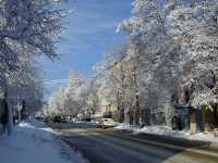 Первоапрельский снег в городе Павлово