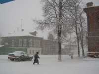 Апрельский снегопад в Павлове 